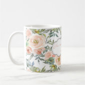 洗練されたエレガントなローズ　～心に響くメッセージ～ コーヒーマグカップ (左)