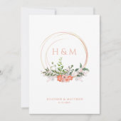 洗練されたエレガントコーラルフローラ結婚ズガーランド (正面)