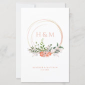 洗練されたエレガントコーラルフローラ結婚ズガーランド (正面)