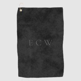 洗練されたエレガントスフェイクタンプまだらブラック ゴルフタオル