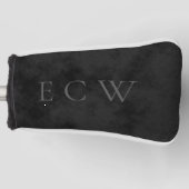 洗練されたエレガントスフェイクタンプまだらブラック ゴルフヘッドカバー (正面)