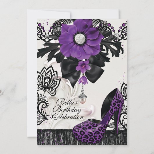 洗練されたエレガントパーティの招待状 招待状 (裏面)