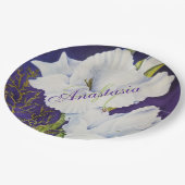 洗練されたエレガントパーティーモノグラム ペーパープレート (アングル)