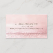 洗練されたエレガントピモダンンクの輝き、ボウ 名刺 (裏面)