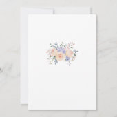 洗練されたエレガントフローラベビーシャワー 招待状 (裏面)