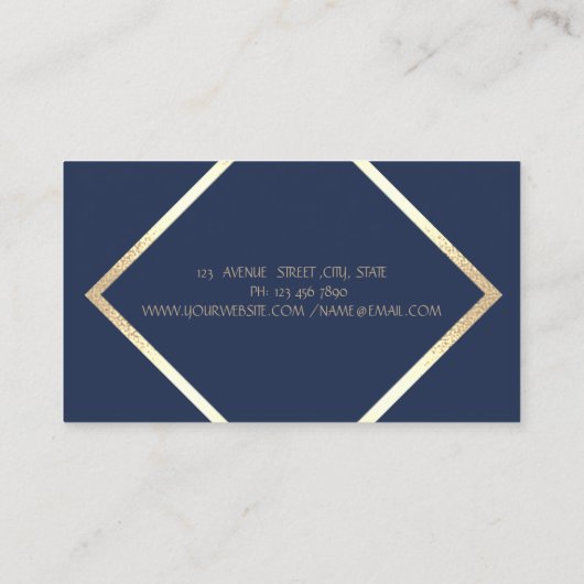 洗練されたエレガントプロフェッショナル幾何学的ロータス 名刺 (裏面)