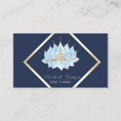 洗練されたエレガントプロフェッショナル幾何学的ロータス 名刺 (正面)