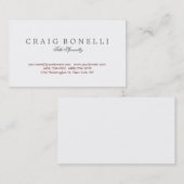 洗練されたエレガント手書き名刺 名刺 (正面/裏面)