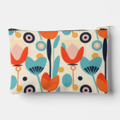 洗練されたエレガント花モダン柄 アクセサリーポーチ (裏面)