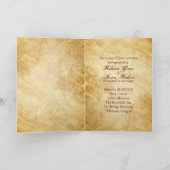 洗練されたエレガント西ヴィンテージ結婚式 シーズンカード (内部)