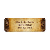 洗練されたエレガント西ヴィンテージ結婚式 ラベル (正面)