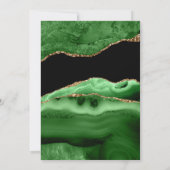 洗練されたエレガント金ゴールドグリーン50誕生日 招待状 (裏面)