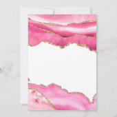 洗練されたエレガント金ゴールドピンク50誕生日 招待状 (裏面)