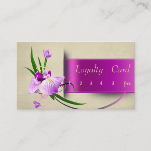 洗練されたエレガント、花のロイヤリティカード ロイヤリティカード (正面)
