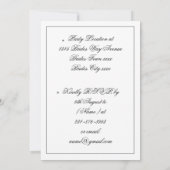 洗練されたエンゲージメントパーティーの招待状 招待状 (裏面)