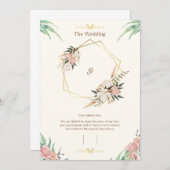 洗練されたカスタマイズ可能な結婚式の招待状テンプレート セーブザデート (正面/裏面)