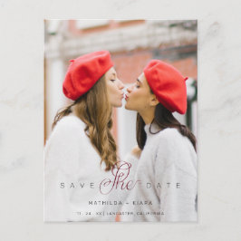 洗練されたカスタムフォトカップルのレズビアンゲイ ポストカード