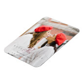 洗練されたカスタムフォトカップルのレズビアンゲイ マグネット (左側)