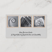 洗練されたカスタム画像QRコードグレー 名刺 (裏面)