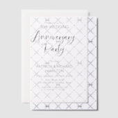 洗練されたカリグラフィーの結婚記念日 ベラム紙招待状 (オフセット (招待状))