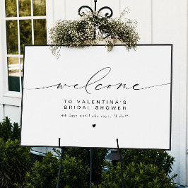 洗練されたカリグラフィー・スクリプト・ブライダルシャワーウェルカム ポスター