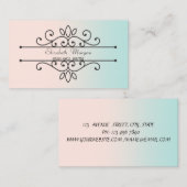 洗練されたガーリープロフェッショナルヴィンテージ 名刺 (正面/裏面)