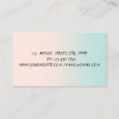 洗練されたガーリープロフェッショナルヴィンテージ 名刺 (裏面)