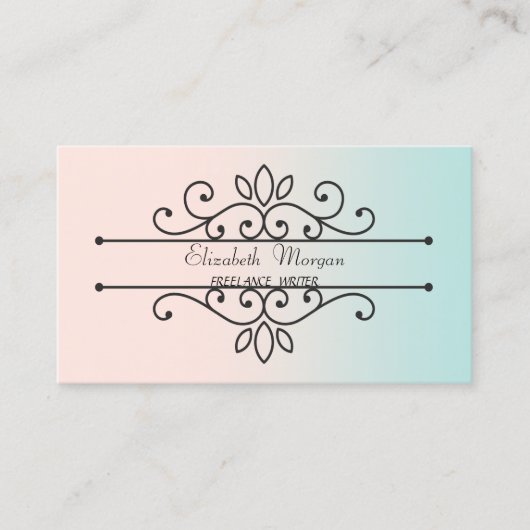 洗練されたガーリープロフェッショナルヴィンテージ 名刺 (正面)