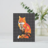 洗練されたキツネ ポストカード (スタンド正面)