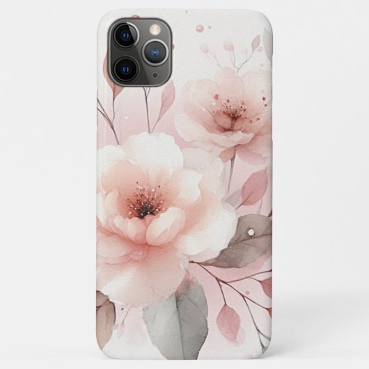 洗練されたクラシカルで繊細な水彩花 Case-Mate iPhoneケース (裏面)