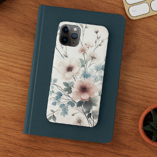 洗練されたクラシカルで繊細な水彩花 iPhone 11 PRO MAXケース