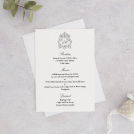 洗練されたクラシックスクリプトブラック&ホワイト メニュー