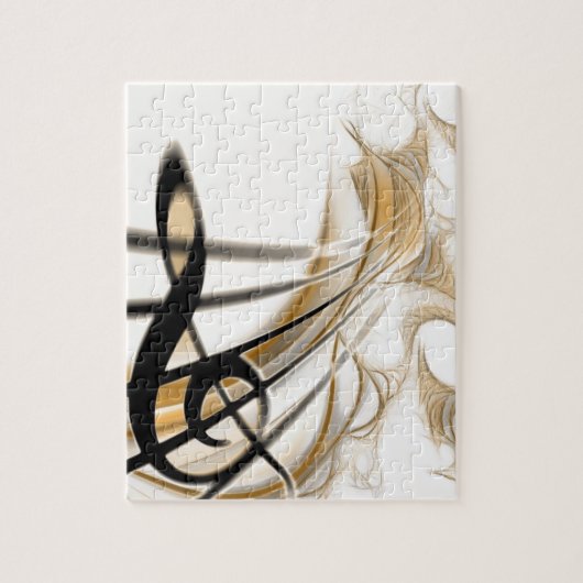 洗練されたクラシックミュージックシートデザインアクセサリー ジグソーパズル (縦)