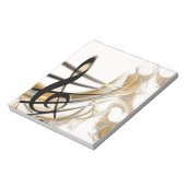 洗練されたクラシックミュージックシートデザインアクセサリー ノートパッド (回転)