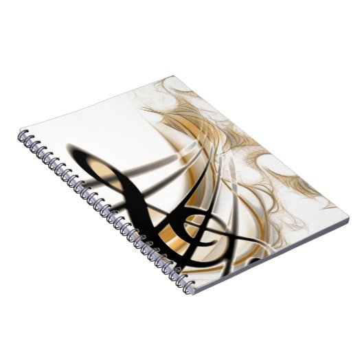 洗練されたクラシックミュージックシートデザインアクセサリー ノートブック (右側)