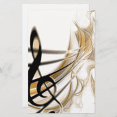 洗練されたクラシックミュージックシートデザインアクセサリー 便箋 (正面/裏面)