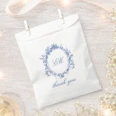 洗練されたクラシックメモグラムクレストブルートワール フェイバーバッグ (クリップ留めされた状態)