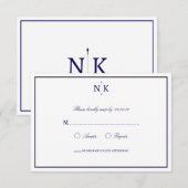 洗練されたクラシック 出欠カード (正面/裏面)