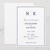 洗練されたクラシック 招待状 (正面/裏面)