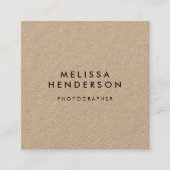 洗練されたクラフトミニマルクラフト スクエア名刺 (正面)