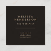 洗練されたクラフトミニマルクラフト スクエア名刺 (裏面)