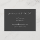 洗練されたクリエイティブ ユニーク 名刺 (裏面)