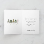 洗練されたクリスマスツリードードルグリーティングカード カード (内部)