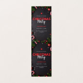 洗練されたクリスマスパーティーの招待状 & ホリデーデコレーション (内部フラット)