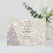 洗練されたクリスマスパーティー 招待状 (スタンド正面)