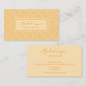 洗練されたクリームレース 名刺 (正面/裏面)