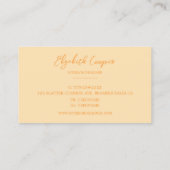 洗練されたクリームレース 名刺 (裏面)