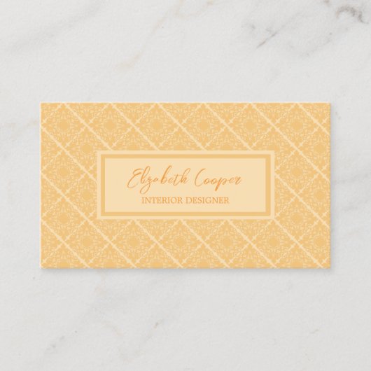 洗練されたクリームレース 名刺 (正面)