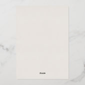 洗練されたクリーム&シルバーハッピーホリデーズフォト 箔シーズンカード (裏面)