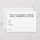洗練されたクワンザ恵み 招待状 (裏面)